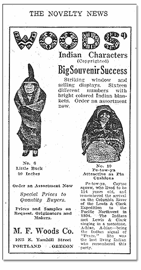 An ad for Indian Dolls from Novelty News